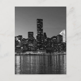 Carte Postale Noir Blanc New York City Night