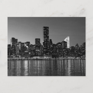 Carte Postale Noir Blanc New York City Night