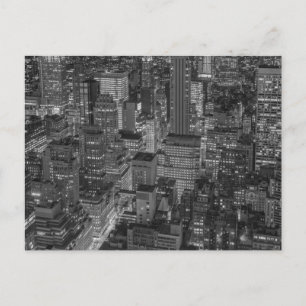 Carte Postale Noir blanc New York City Skyline