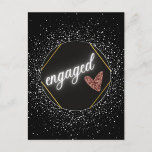Carte Postale Noir et argent glam engagé