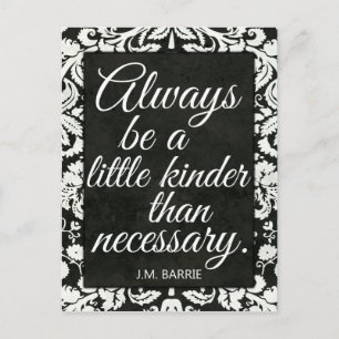 Carte Postale Noir et blanc Damask Kindness