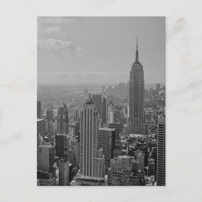 Carte Postale Noir et blanc New York City (Devant)