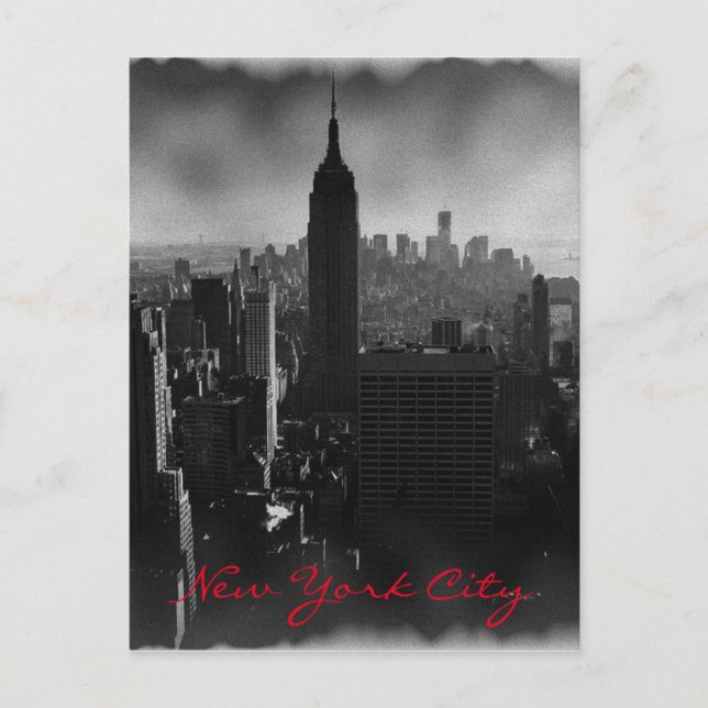 Carte Postale Noir et blanc New York City (Devant)