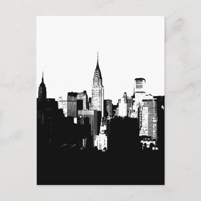 Carte Postale Noir et blanc New York City (Devant)