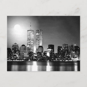 Carte Postale Noir et blanc New York City la nuit