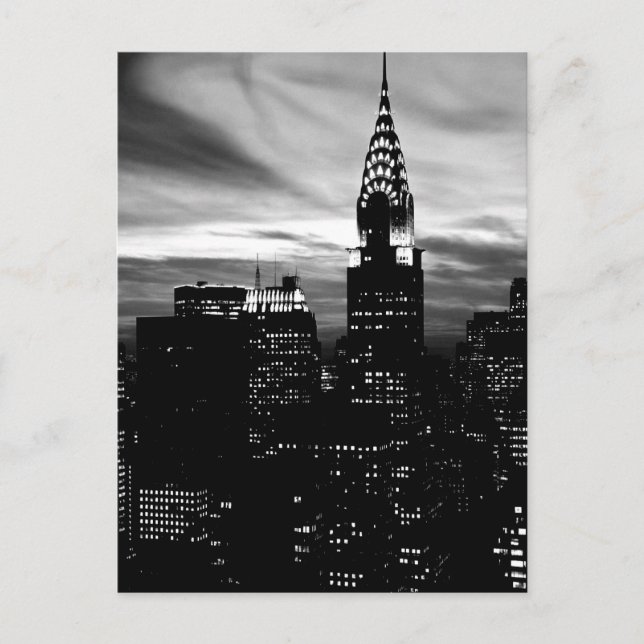 Carte Postale Noir et blanc New York City Midtown (Devant)