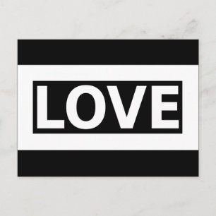 Carte Postale noir et blanc / schwarz und weiß LOVE Grußkarte