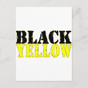 Carte Postale Noir et jaune