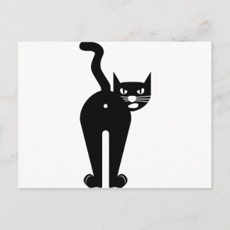 Carte Postale Noir trou de cul de chat