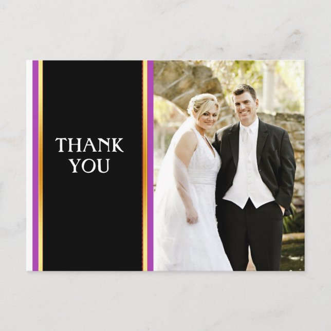 Carte Postale Noir, violet et or Élégance simple (Devant)