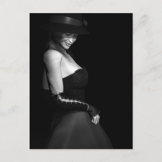 Carte postale noire (Devant)