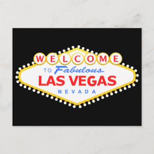 Carte postale noire Las Vegas