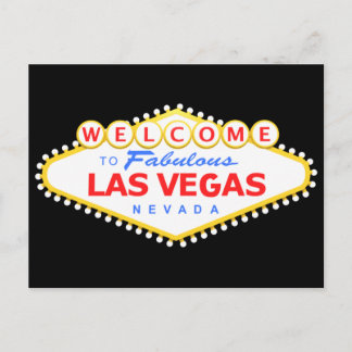 Carte postale noire Las Vegas