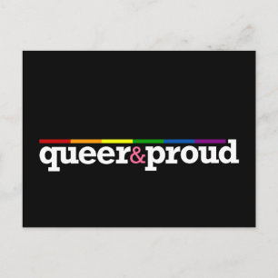 Carte postale noire Queer&fière