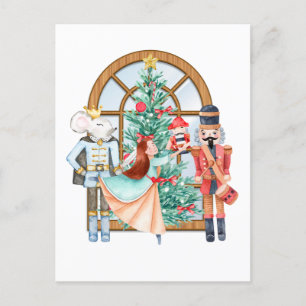 Carte Postale Noisette de Noël Ballerina Mouse King