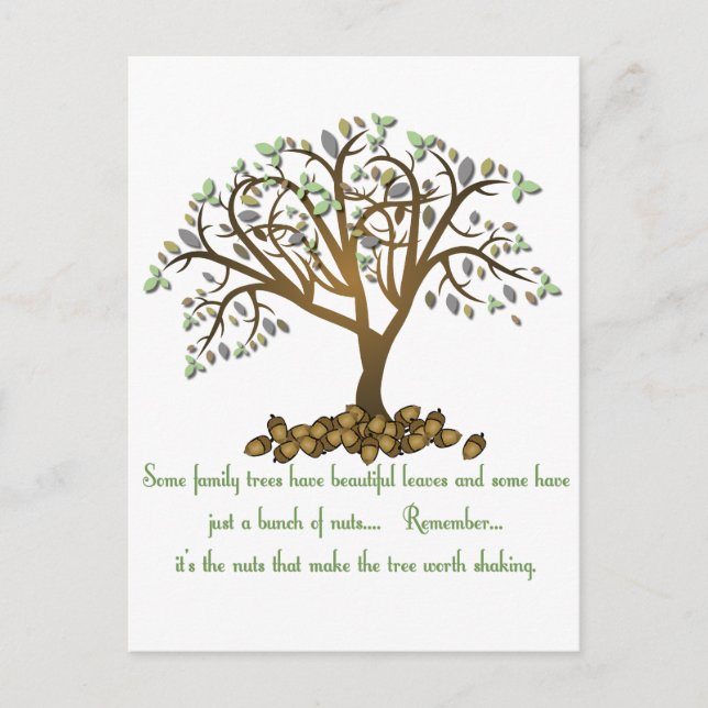 Carte Postale Noix d'arbre familial (Devant)