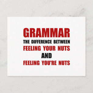 Carte Postale Noix de grammaire