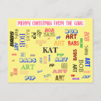Nom de famille personnalisé Word Cloud personnalis