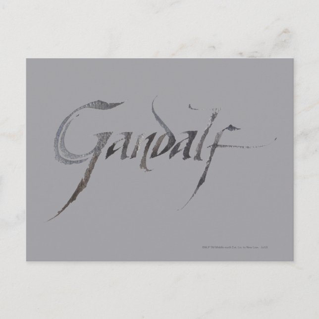 Carte Postale Nom de Gandalf Texté (Devant)