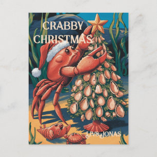 Carte Postale Nom de Noël du petit crabe