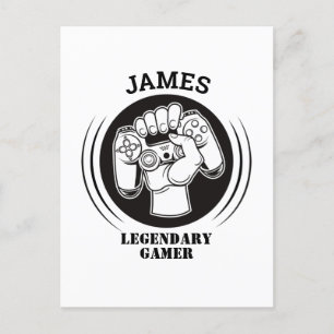 Carte Postale Nom du cadeau Personnalisé Funny Jeu Geek Annivers