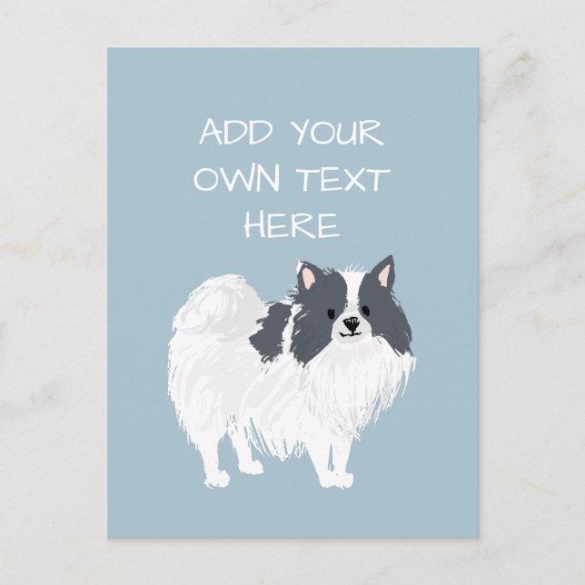 Carte Postale Nom du chien personnalisé de Poméranie (Devant)