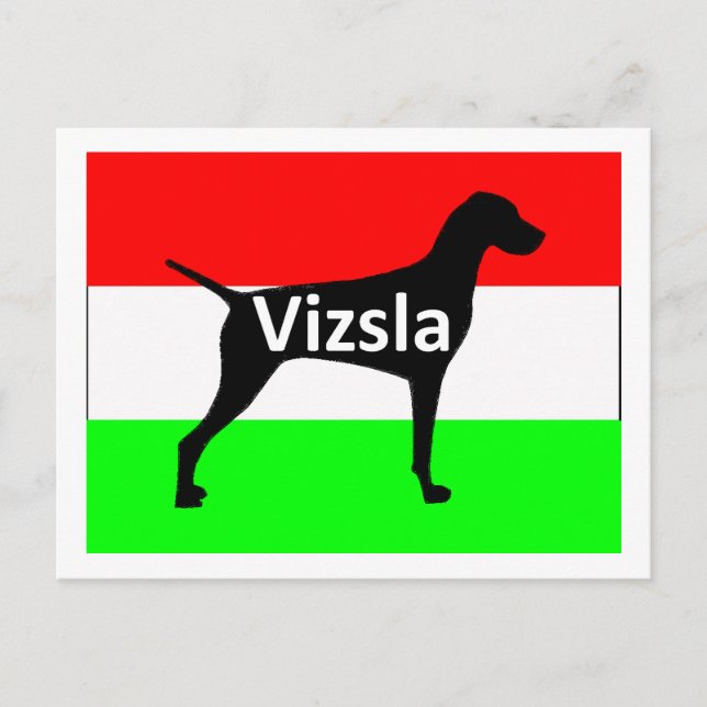 Carte Postale nom du silo vizsla sur Hungary-Flag.png (Devant)
