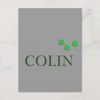 Carte Postale Nom irlandais Colin