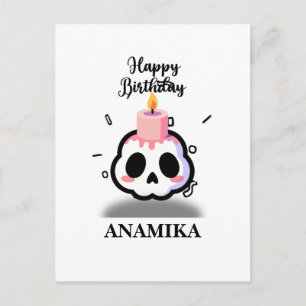 Carte Postale Nom personnalisé Anniversaire