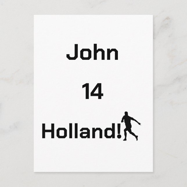 Carte Postale Nom personnalisé Cadeau Athlétique Néerlandais (Devant)