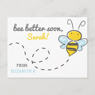 Carte Postale *Nom personnalisé* mieux vaut bientôt! Cute Get we