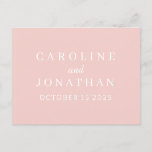 Carte Postale Nom personnalisé Simple Mariage Moderne Élégant