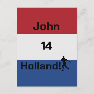 Carte Postale Nom Personnel Personnalisé Fan Oranje