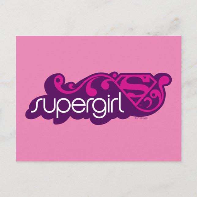 Carte Postale Nom Super Supergirl et Bouclier S (Devant)