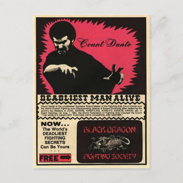 Carte Postale Nombre vintage Annonce Dante (Devant)