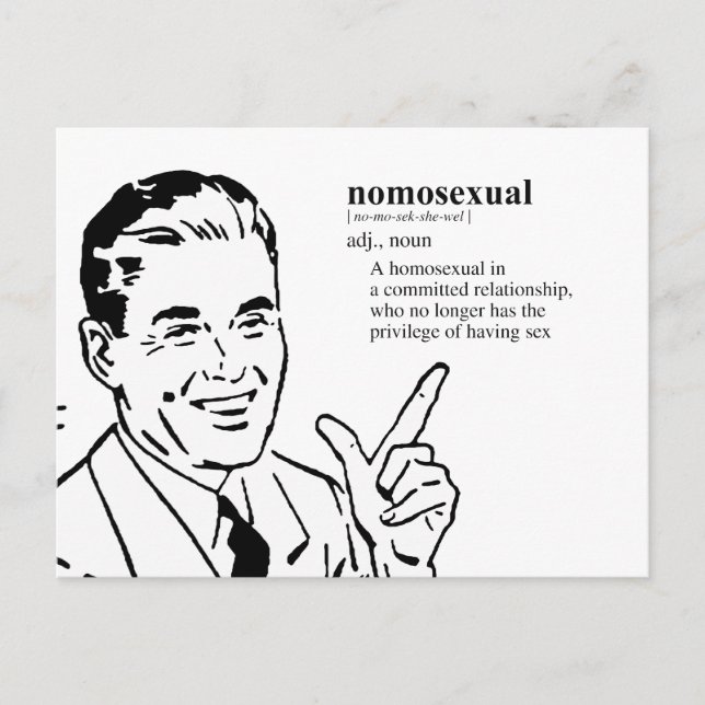 Carte Postale Nomosexuel (définition) (Devant)