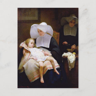 Carte Postale Nonne qui s'occupe d'un enfant malade