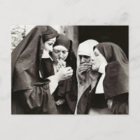 Nonnes fument Photographie Vintage