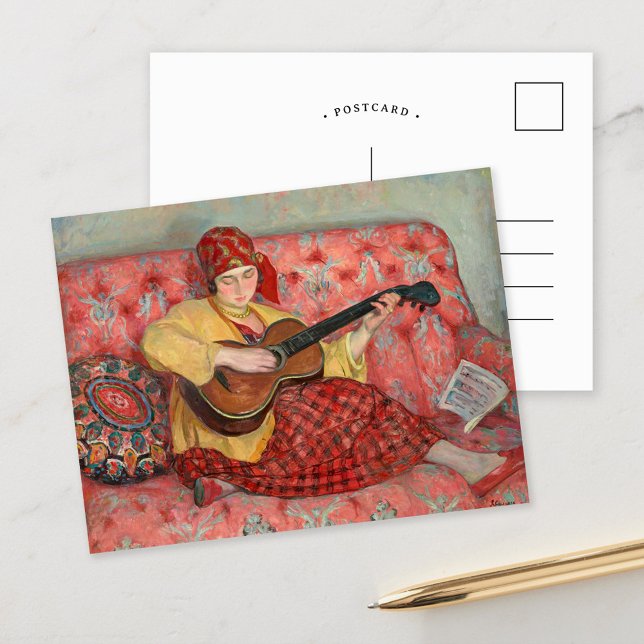 Carte Postale Nono à La Guitare | Henri Lebasque (Créateur téléchargé)