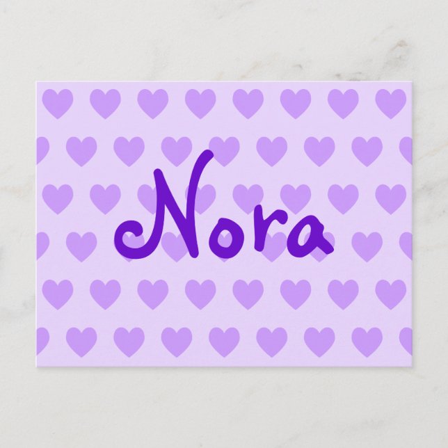 Carte Postale Nora en violet (Devant)