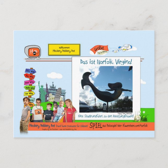 Carte Postale Norfolk, VA (Devant)