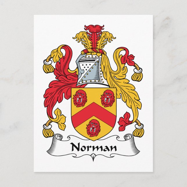 Carte Postale Norman Family Crest (Devant)