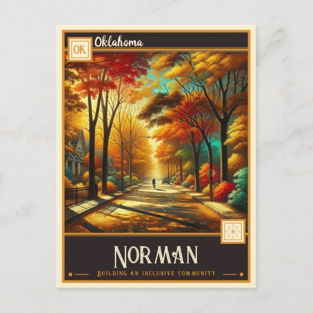 Carte Postale Norman, Oklahoma | VINTAGE (Devant)