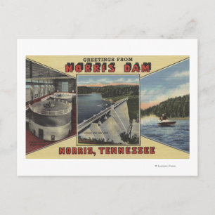 Carte Postale Norris, Tennessee - Salutations Du Barrage De Norr