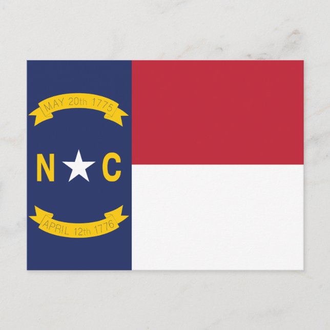 Carte Postale North Carolina State Flag Old North (Devant)