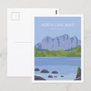 Carte Postale North Cascades Illustration de la célèbre place de