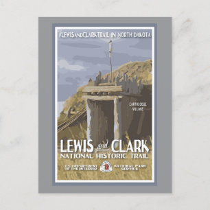 Carte Postale North Dakota, Lewis et Clark Trail,