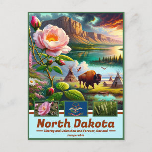 Carte Postale North Dakota Panorama : Voyage Pittoresque