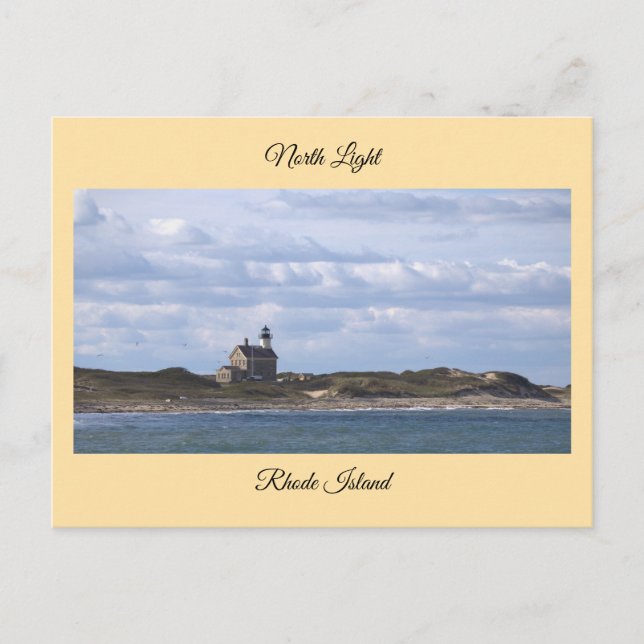 Carte Postale North Light Lighthouse Rhode Island Postcard (Devant)