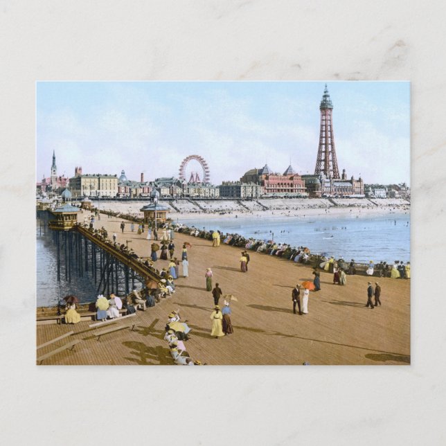 Carte Postale North Pier à Blackpool, Angleterre (vers 1900) (Devant)